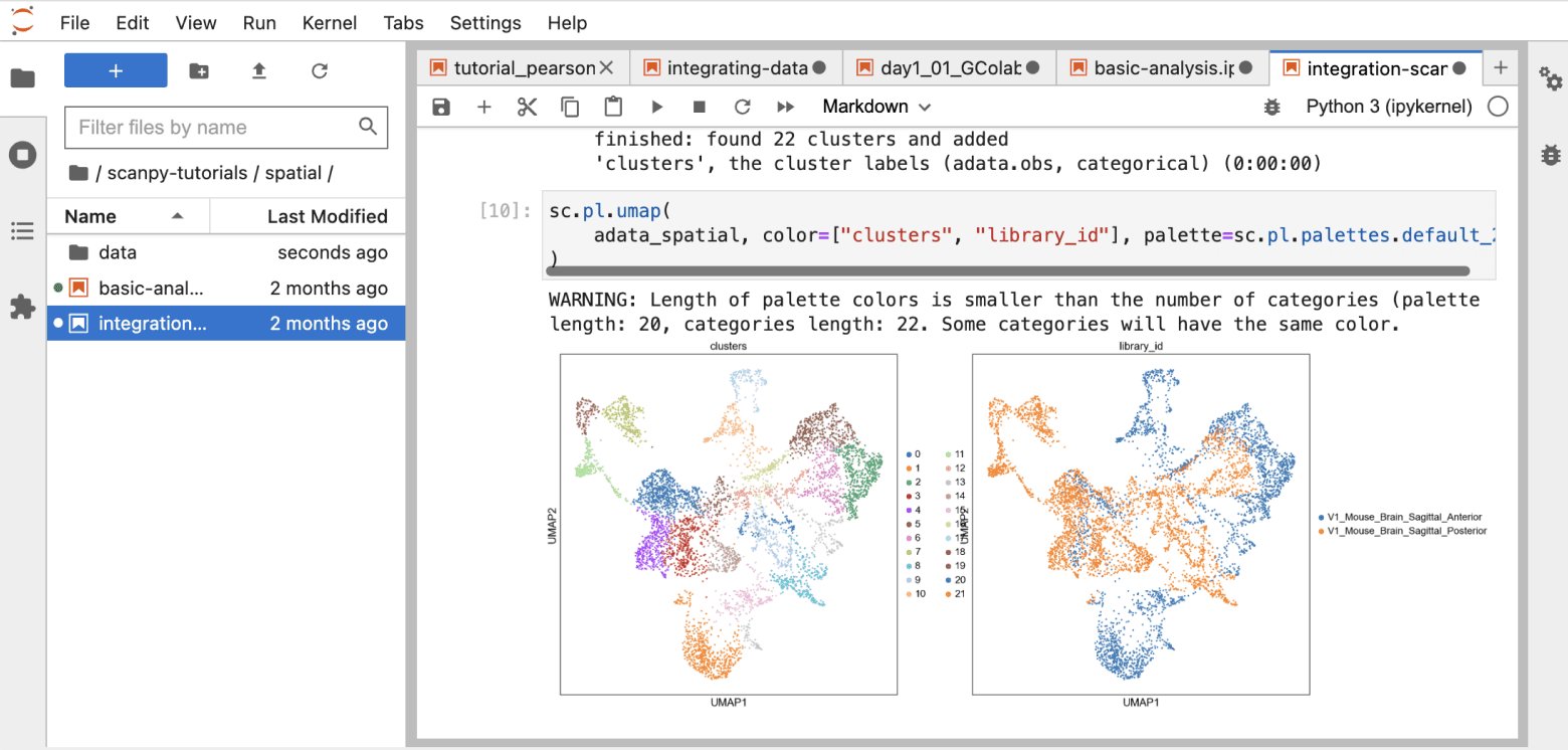 screenshot showing notebook enviroment on latch